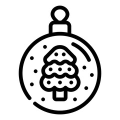 bauble line icon