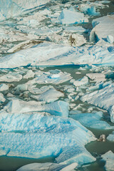 icebergs of the perito moreno glacier in Patagonia Argentina.