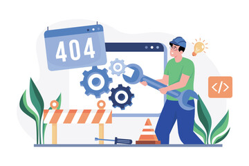 Technical Specialist Illustration concept on white background