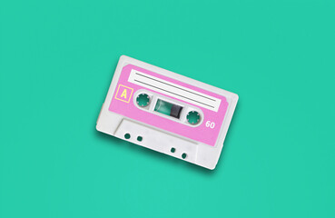 Fototapeta premium Audio Cassette on isolated background 