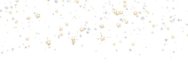 Snowflakes and bokeh lights on the blue Merry Christmas background. 3D render