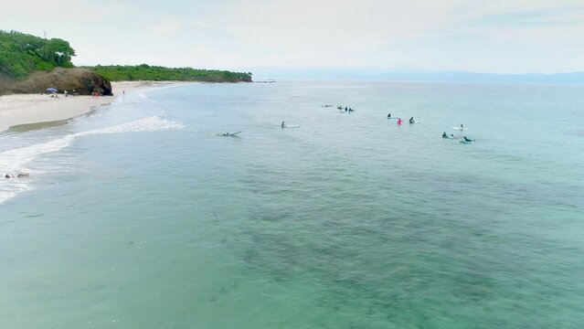 Group of Surfers in Punta Mita, Mexico