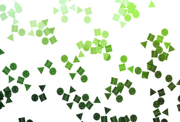 Light Green vector texture in poly style with circles, cubes.