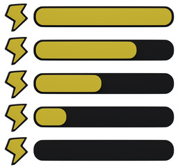 Transparent stamina point bar set.