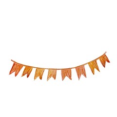 Flag red orange textured birthday a watercolor 