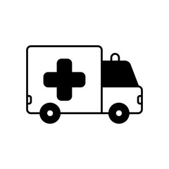 Ambulance Car Icon, Deal With Emergencies With an Ambulance.