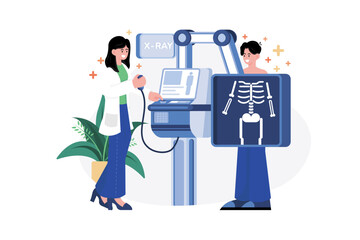 Doctor Examining Patient's X-Ray