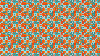 Seamless abstract vector geometric pattern