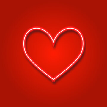 Neon Red Heart