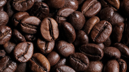 Delicious roasted coffee beans