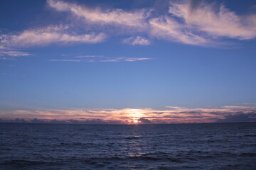 Sunset on sea
