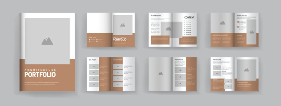 12 page interior catalogue template minimalist design