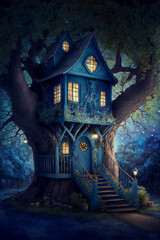 haunted house in the woods