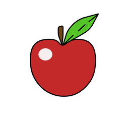 red apple illustration