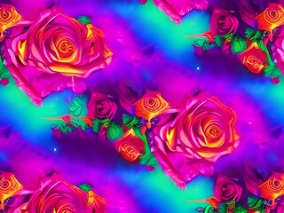 Fototapeta na wymiar abstract colorful background with roses