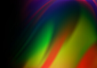 Dark Multicolor, Rainbow vector template with bubble shapes.