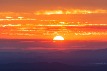 sunset over the mountains