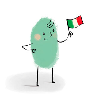 holding italy flag