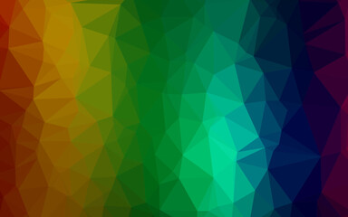 Obraz premium Dark Multicolor, Rainbow vector polygon abstract layout.