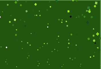 Light Green vector cover in polygonal style with circles.