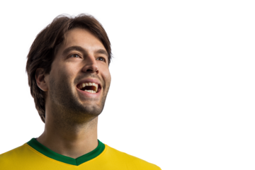 Brazilian soccer player, celebrating the championship