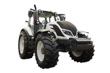 Foto op Canvas Modern agricultural tractor, front view © stefan1179