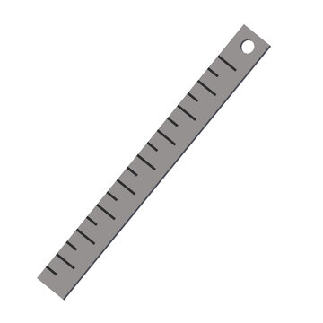 Vector isolate of ruler scale is equipment measurement. Rulers use measuring object in mimimal design. ruler scale by engineering factory industry measure ruller equipment concept.