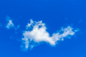 Fototapeta na wymiar Blue sky with beautiful clouds on sunny day in Mexico.