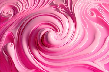 Obraz premium Computer generated image of abstract pink swirling paint pattern. Chaotic, messy, and intricate pink pattern for wallpaper background