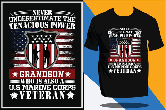 USA army veteran and military t shirt design or USA flag design