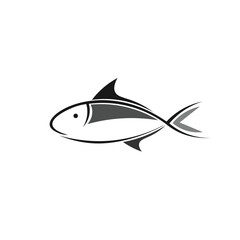 fish logo emblem creative icon design animal