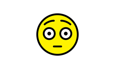 expression emoji  vector yellow head simple modern design eps 8