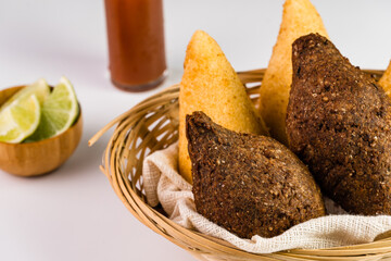 Traditional snacks, Chicken Coxinha, known as 