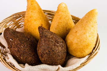 Traditional snacks, Chicken Coxinha, known as 