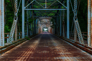 Abandoned Aetnaville Bridge - Historic Through Truss - Ohio River - Wheeling, West Virginia & Martins Ferry, Ohio