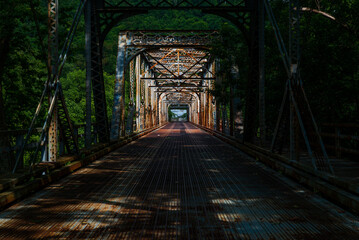 Abandoned Aetnaville Bridge - Historic Through Truss - Ohio River - Wheeling, West Virginia & Martins Ferry, Ohio