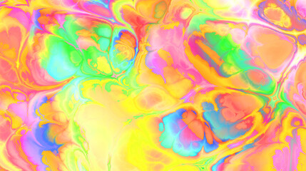 colorful, cheerful marbled abstract background - melting and flowing