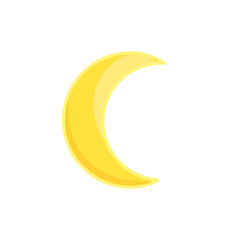 Fototapeta na wymiar Moon icon. Weather forecast. Simple vector flat illustration isolated on white.