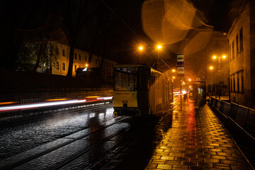 Lviv during partial blackout after  Russian missile attack