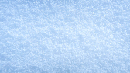 Field covered with snow, top view