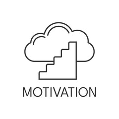 Personal growth thin line icon on white background