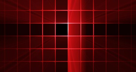 3D render: Red scanning laser beams moving across the screen. 4k seamless repeating loop