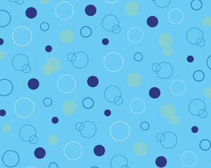 青系のカラフルシャボンパターン背景