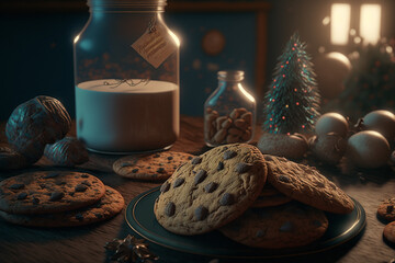 Christmas cookies and decorations illustration