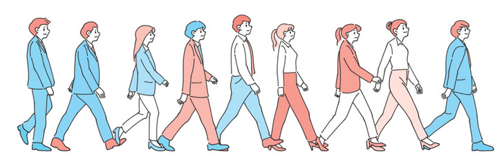 人物おしゃれイラスト素材	