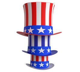 Hat untied state of america usa country national red blue white star color symbol decoration ornament freedom president day patriotism event february independence washington government memorial       