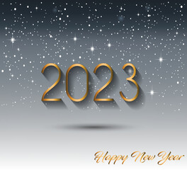 Obraz na płótnie Canvas 2023 Happy New Year background.