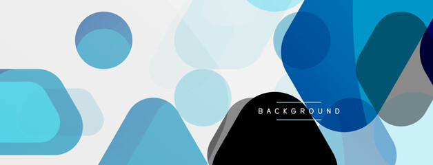 Color bubbles and rounded geometric shapes on white. Vector geometric minimal abstract background for wallpaper, banner, background, landing page