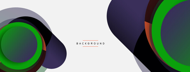 Creative geometric wallpaper. Minimal abstract background. Circles composition vector illustration for wallpaper banner background or landing page