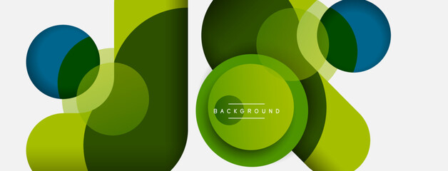 Circle and round shapes abstract background. Vector illustration for wallpaper banner background or landing page